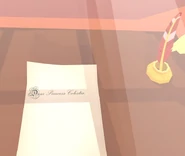 Letter paper found on the desk in the bedroom, addressed to Princess Celestia