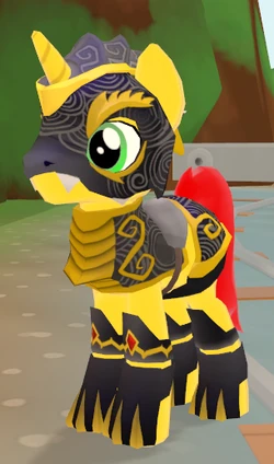 A player wearing a full set of Phoenix armor