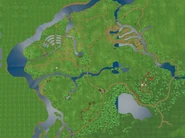 Aerial view of the map