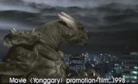 Yonggary fighting a Jet