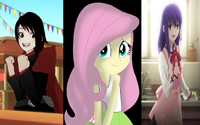 "Ruby Rose Sakura Matou and Fluttershy (EG)"