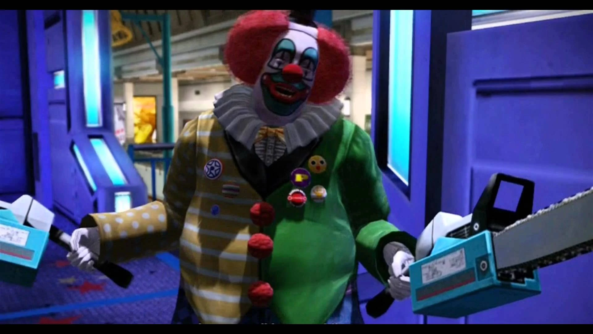 Clown Juggling Chainsaws