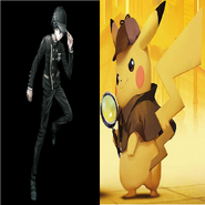 "Shuichi Saihara and Detective Pikachu"