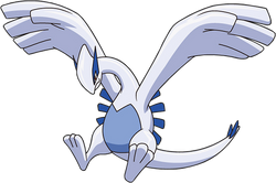 101443 - safe, artist:uraraa6, fictional species, legendary pokémon, lugia,  feral, nintendo, pokémon, 2021, ambiguous gender, black eyes, cloud,  flying, ocean, open mouth, sky, solo, solo ambiguous, tail, water, white  body, white tail