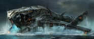 Revolunceaqopper 2d i fi concept art alien ship spaceship picture image digital art