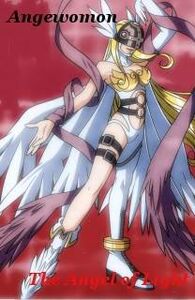 Angewomon angel of light posing