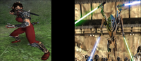 "Taki (Soul Calibur) and General Grievous"