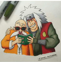 "Master Roshi and Jiraiya"