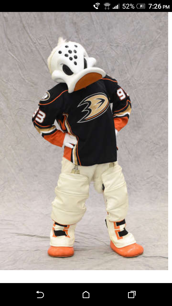 Anaheim ducks mascot, wild wing