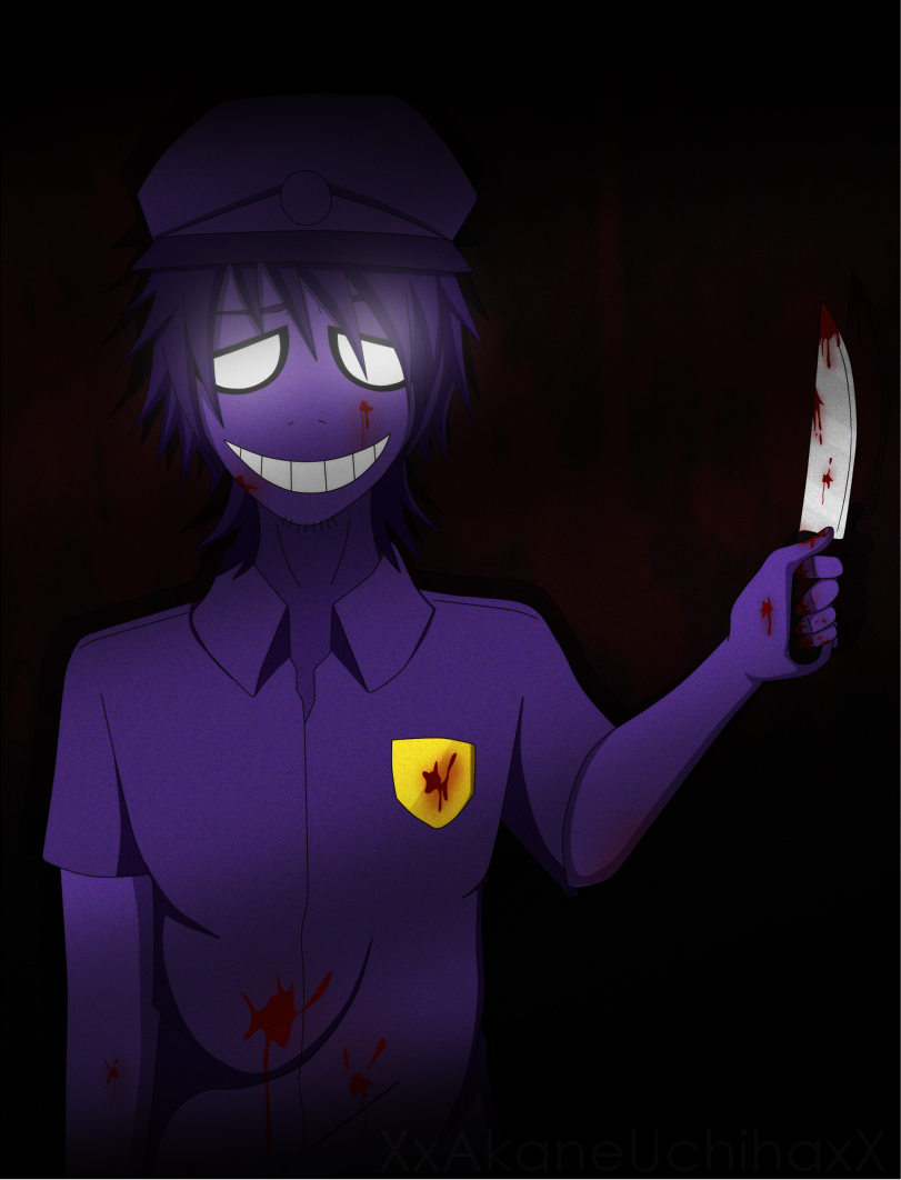 fnaf 2 purple man drawing