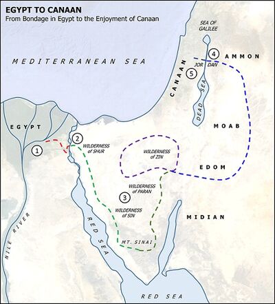 Egypt to Canaan Map