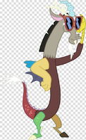 My-little-pony-discord-says-deal-with-it-brown-white-and-yellow-animal-illustration-png-clipart