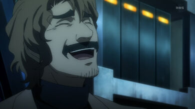 Kakumeiki valvrave-18-souichi-father-scientist-laughing-mad-crazy-insane-lab coat