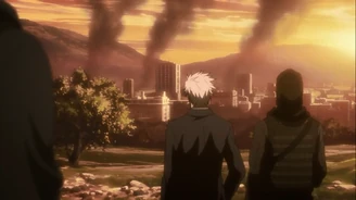 Isaac watching his troops attacking Gaustria city