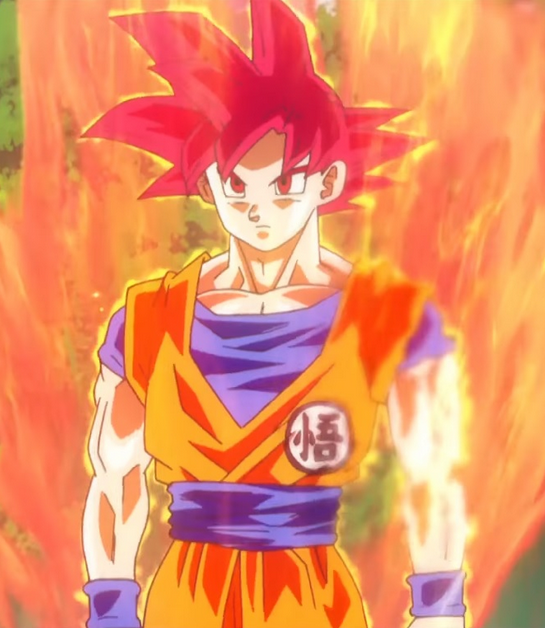 Appearance: in the super saiyan god ascendant form, the saiyan's hair  retains the vibrant red color of the super saiyan god, but it becomes more  fiery and intense. the hair grows longer