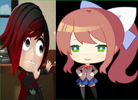 "Chibi Ruby Rose and Chibi Monika (DDLC)"