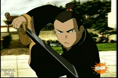 Sokka swordfighting