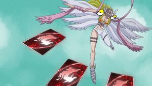 Angewomon throw cards super