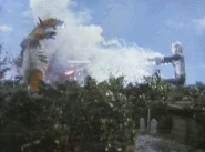 Zone Fighter firing his missiles