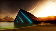 Glowing-cube-in-the-ocean-planet-fantasy-1920x1080-wallpaper408830