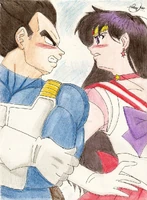 "Vegeta and Sailor Mars"