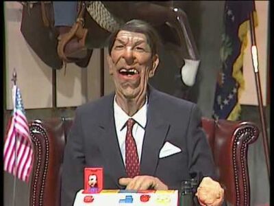 Ronald Regan Spitting Image