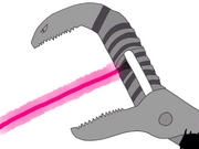 Steel Jaw X's laser.