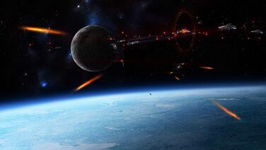 Amazing sci fi space battle wallpaper hd 5