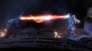 Super MechaGodzilla and Godzilla beam clash