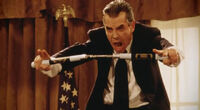 Richard Nixon with his nunchucks to use in a fight