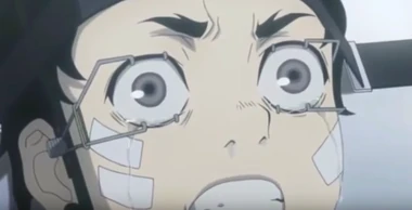 Akrak forcing a teenage to watch brutal images to study human's emotions