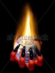 Stock-photo-red-demonic-hand-holding-burning-planet-earth-conceptual-environmental-or-political-image-some-10238566