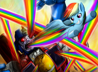 "Rainbow Dash and Starscream"