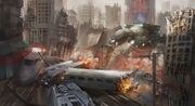 Apocalypse-technics-fire-fantasy-apocalyptic-destruction-ruins-scifi-robot-battle-wallpaper-1