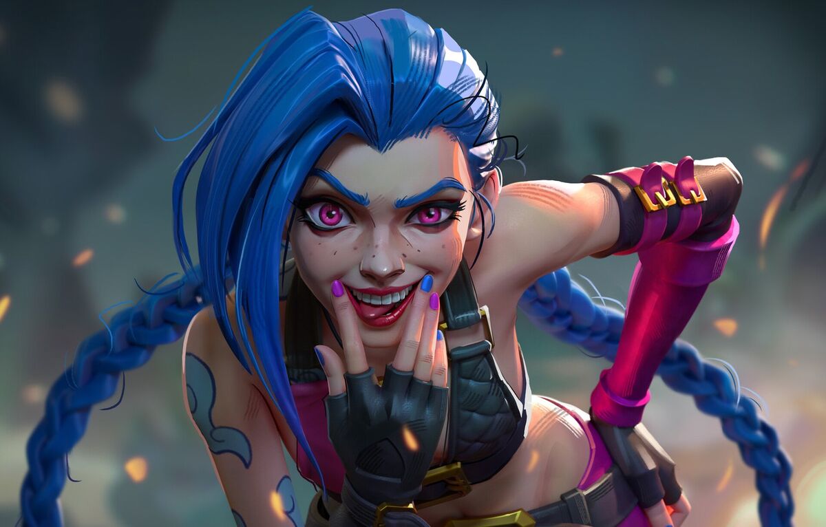 League of Legends Jinx Vídeo game , League of Legends, roxo