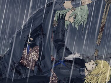 Katya confronting Yuri in the final battle of the Third World War