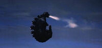 Godzilla flying
