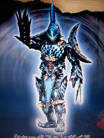 Shark Fangire. It wields sharp claws and can shoot a blast of pressurized water.