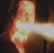 Aldrich Killian breathing fire.