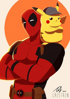 "Detective Pikachu and Deadpool"