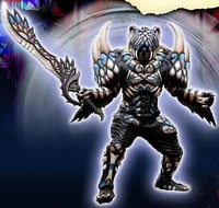 Polar Bear Fangire. It wields a large sword and can move at super speeds.