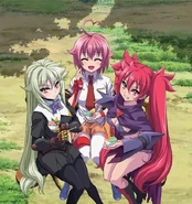 "Heart Aino, Weiss and Scharlachrot"