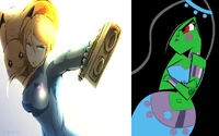 "Samus Aran Pikachu and Desiree (Danny Phantom)"