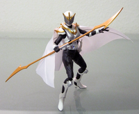 Kamen Rider Sirens Sword Vent. Summons her double bladed Naginata sword named Wing Slasher.