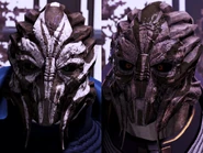 The turian council members: (left) Sparatus from the first set and (right) Quentius from the second set.