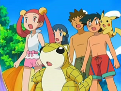 Pokémon Sandshrew's Locker Dawn Orange and Yellow Swimsuit Quality