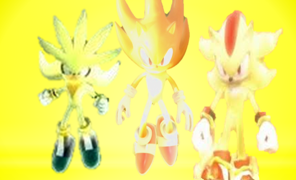super sonic and super shadow and super silver