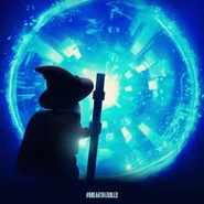 Gandalf on the left side of the vortex