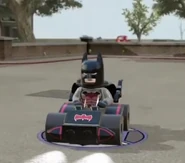 The alternate design of the Batmobile.