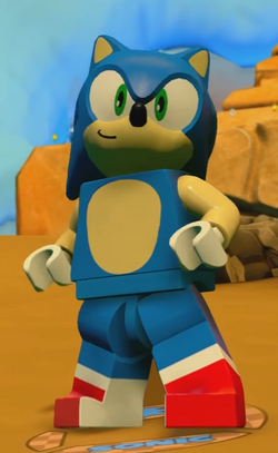 Knuckles, Shadow and Big the Cat shown in Sonic's Lego Dimensions level